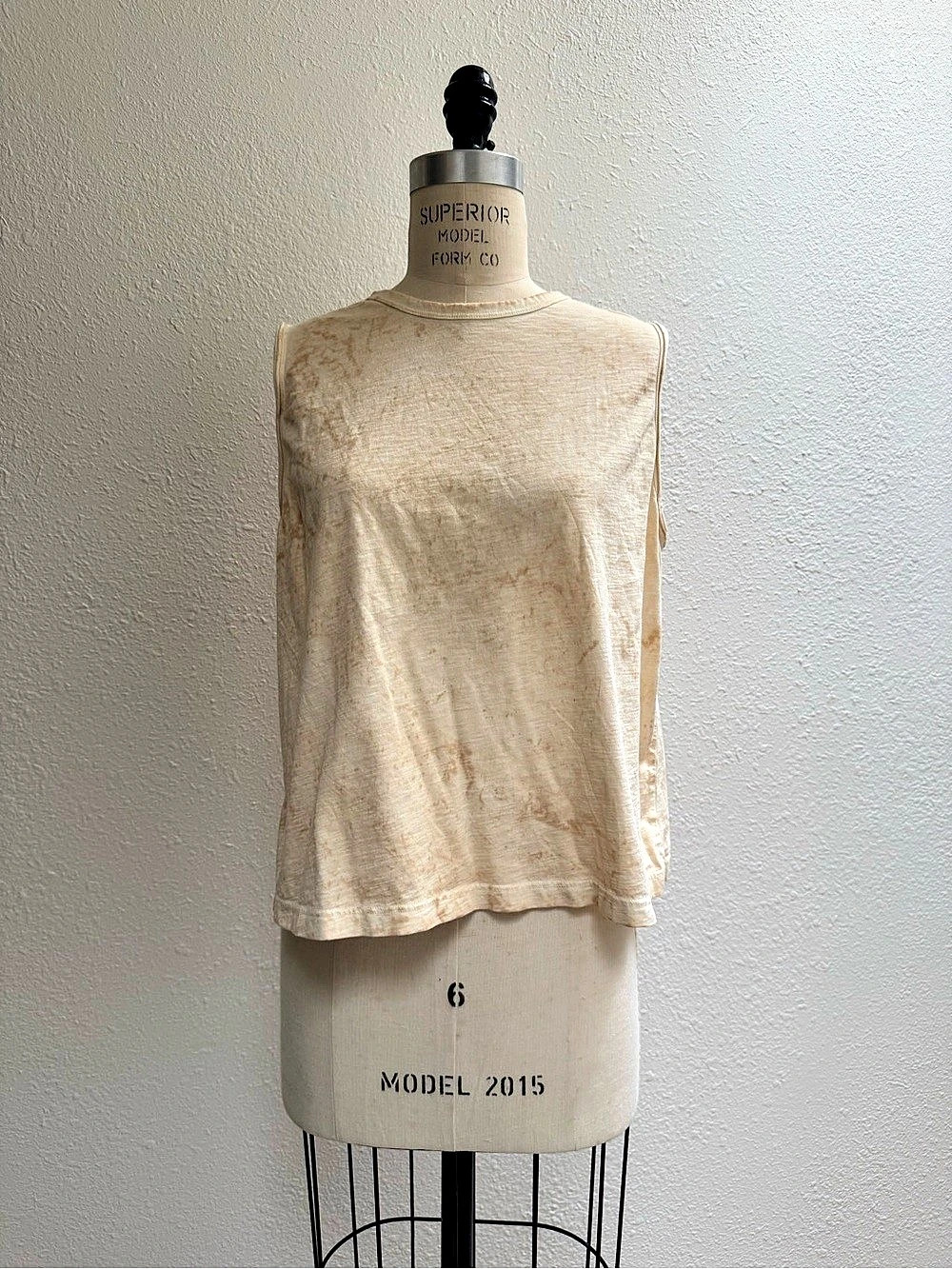 Universal Thread Tie Dye Tank Top Cream & Brown Size Large